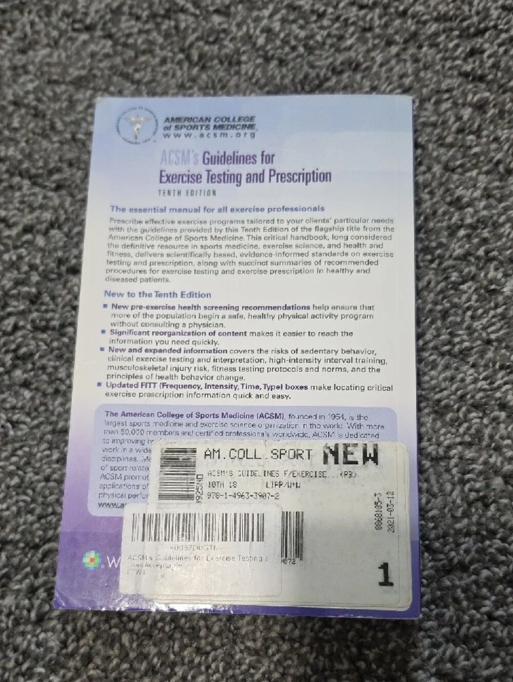 Purple Guidelines Notebook - Exercise Testing & Prescription - Picture 2 of 4